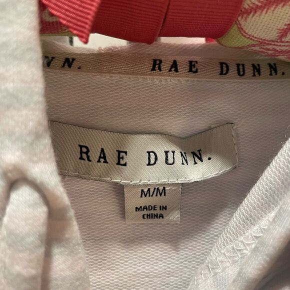 Rae Dunn “PLANT LADY” Sweatshirt Hoodie Sage Green Stripe Size Medium - Picture 4 of 7